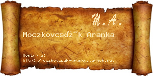 Moczkovcsák Aranka névjegykártya